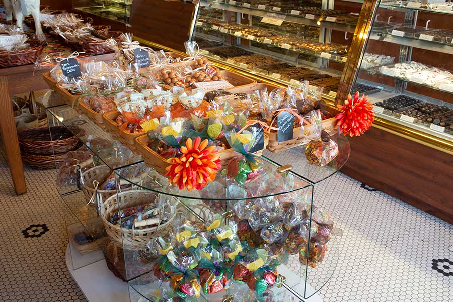 Interior of Vasilow's candy shop located in Hudson NY