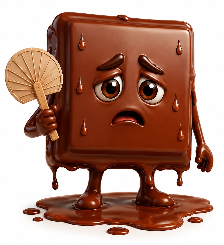 chocolate-character-hot-weather